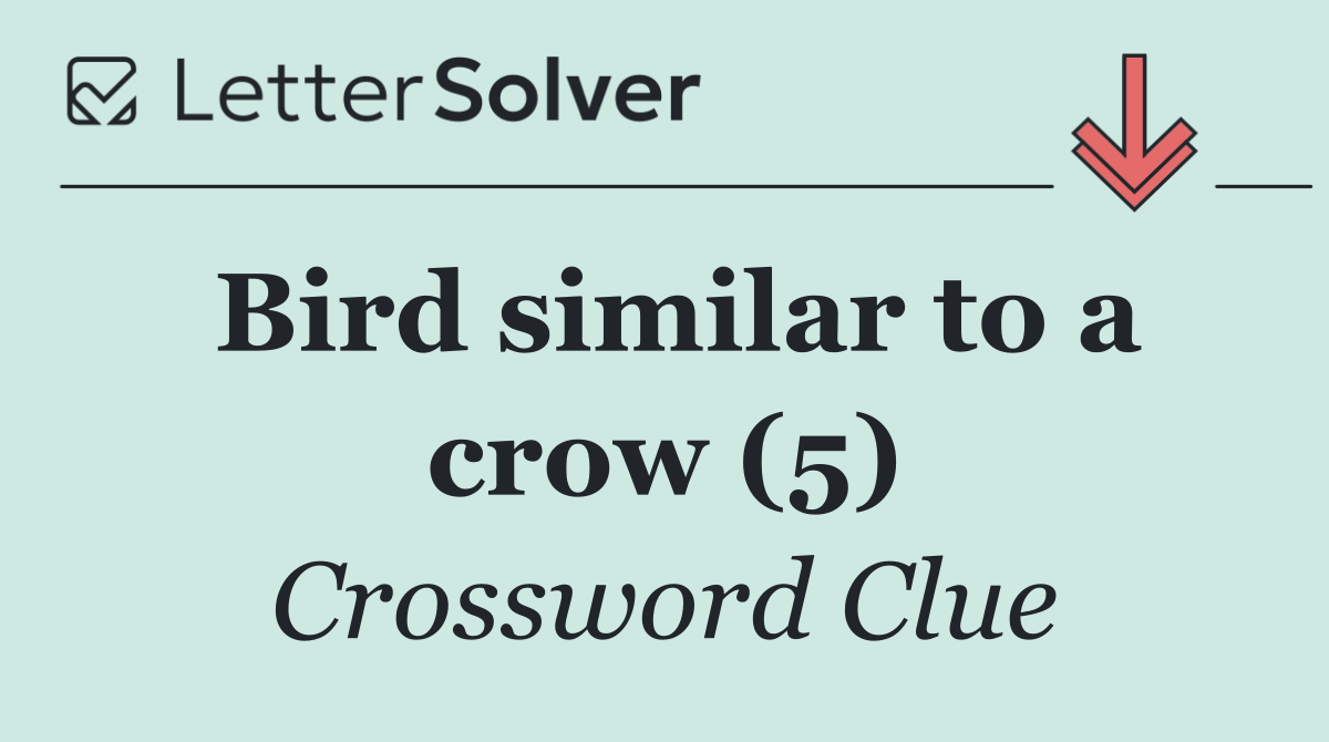 Bird similar to a crow (5)