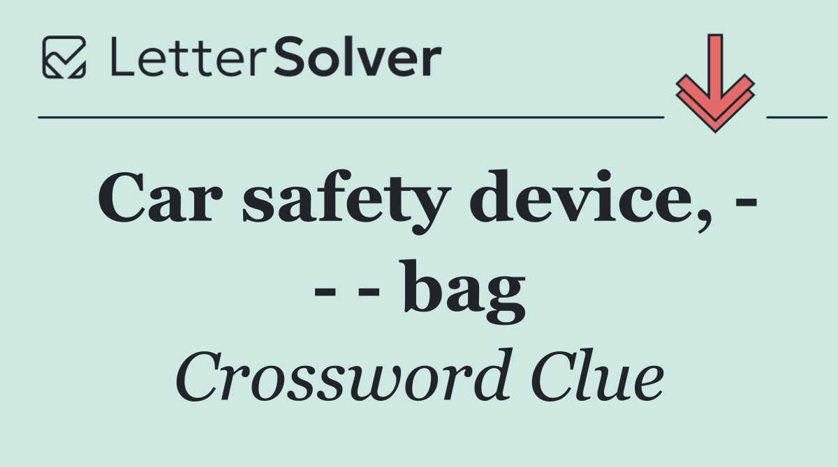 Car safety device,       bag