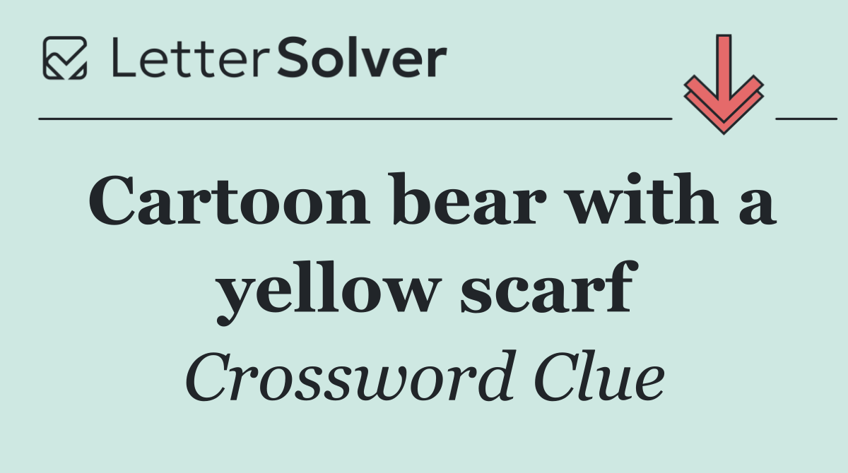 Cartoon bear with a yellow scarf