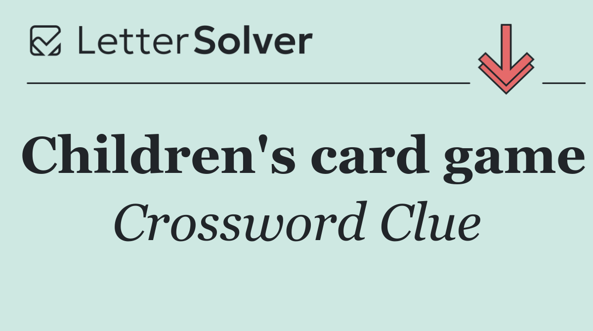 Children's card game