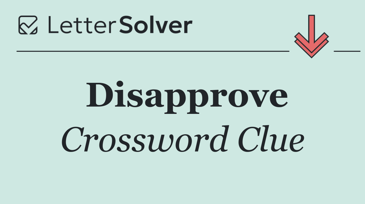 Disapprove