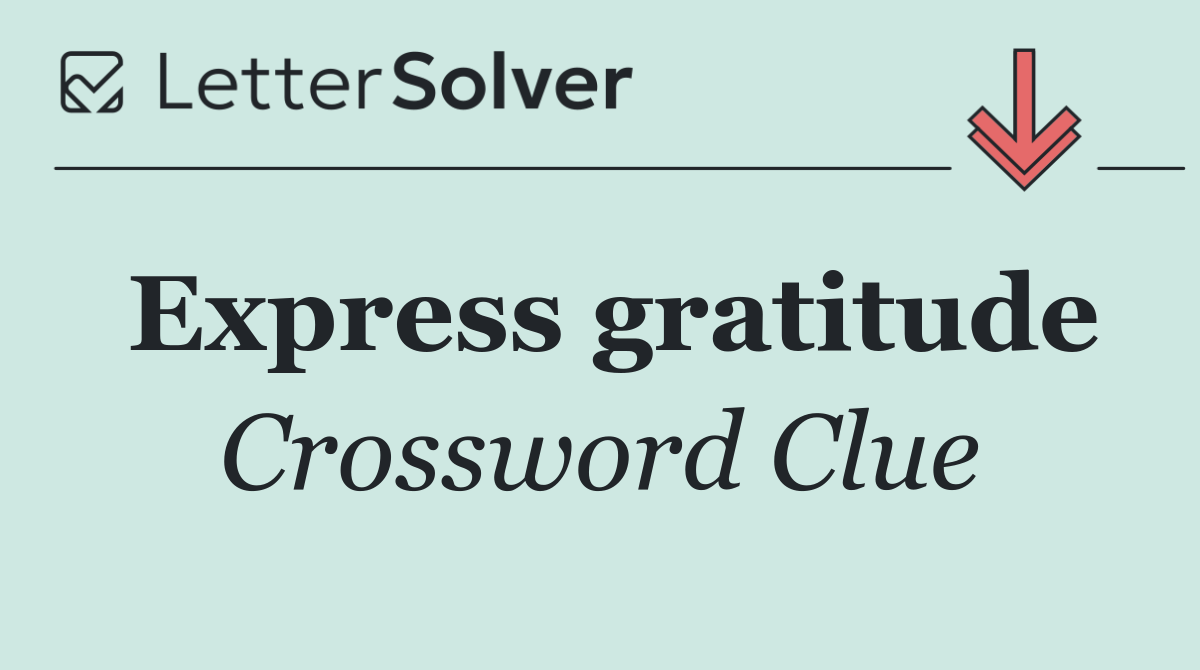 Express gratitude