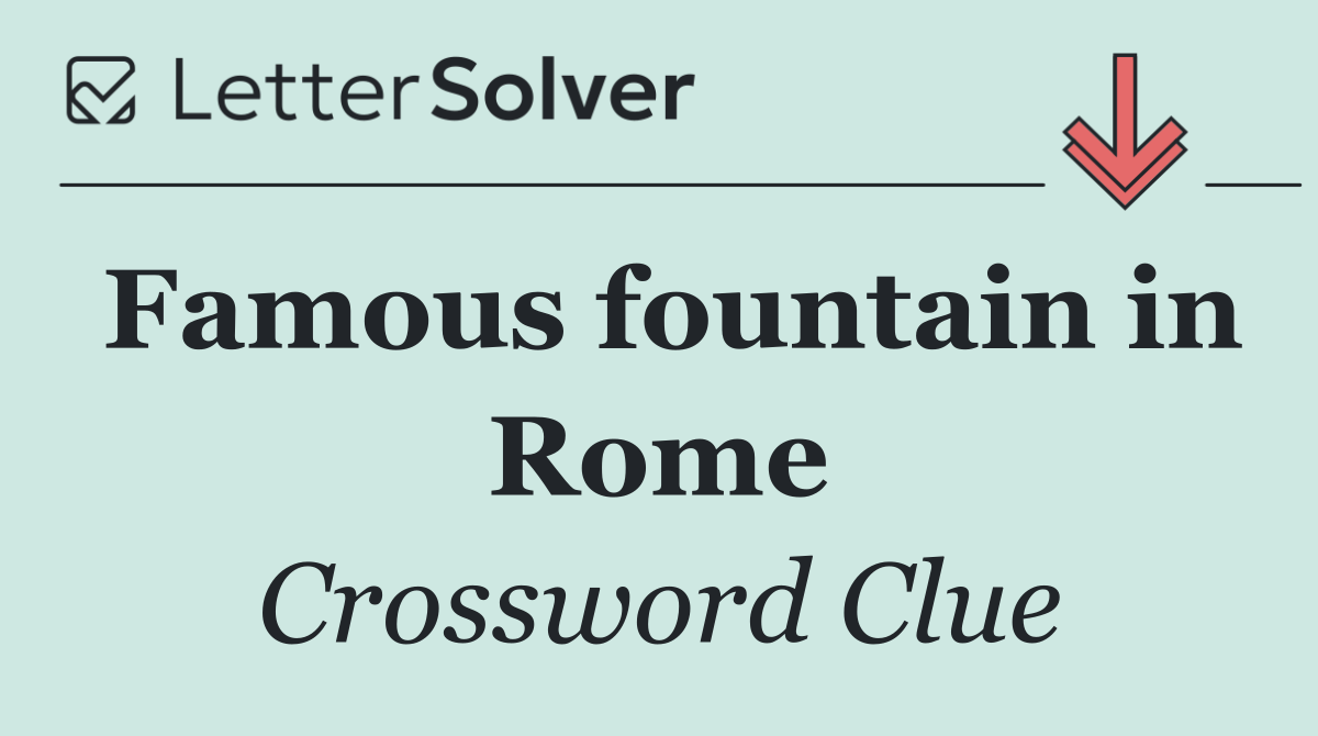 Famous fountain in Rome