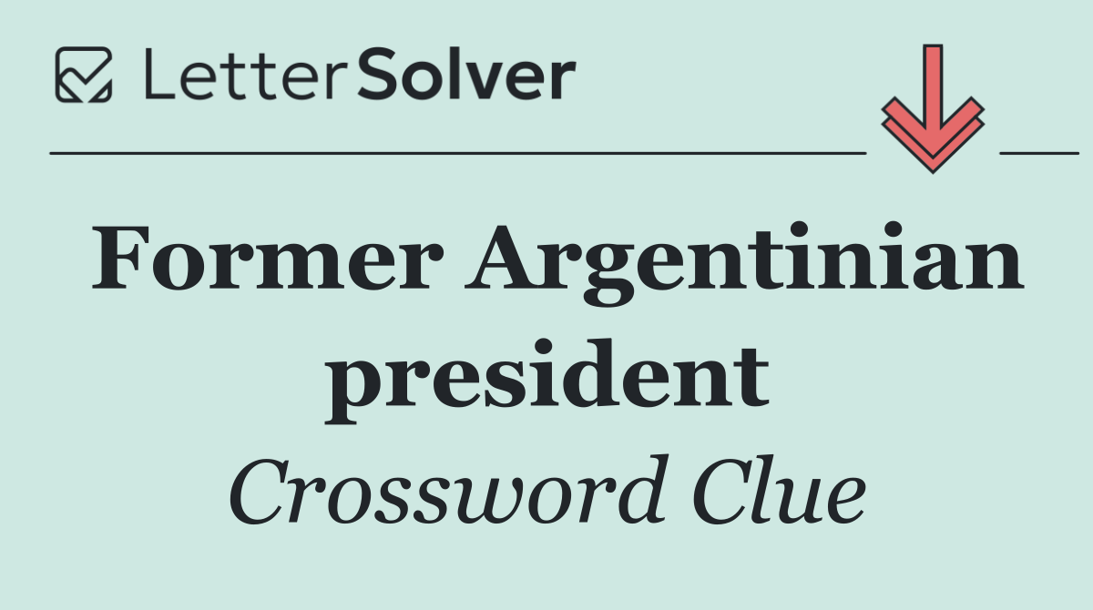 Former Argentinian president