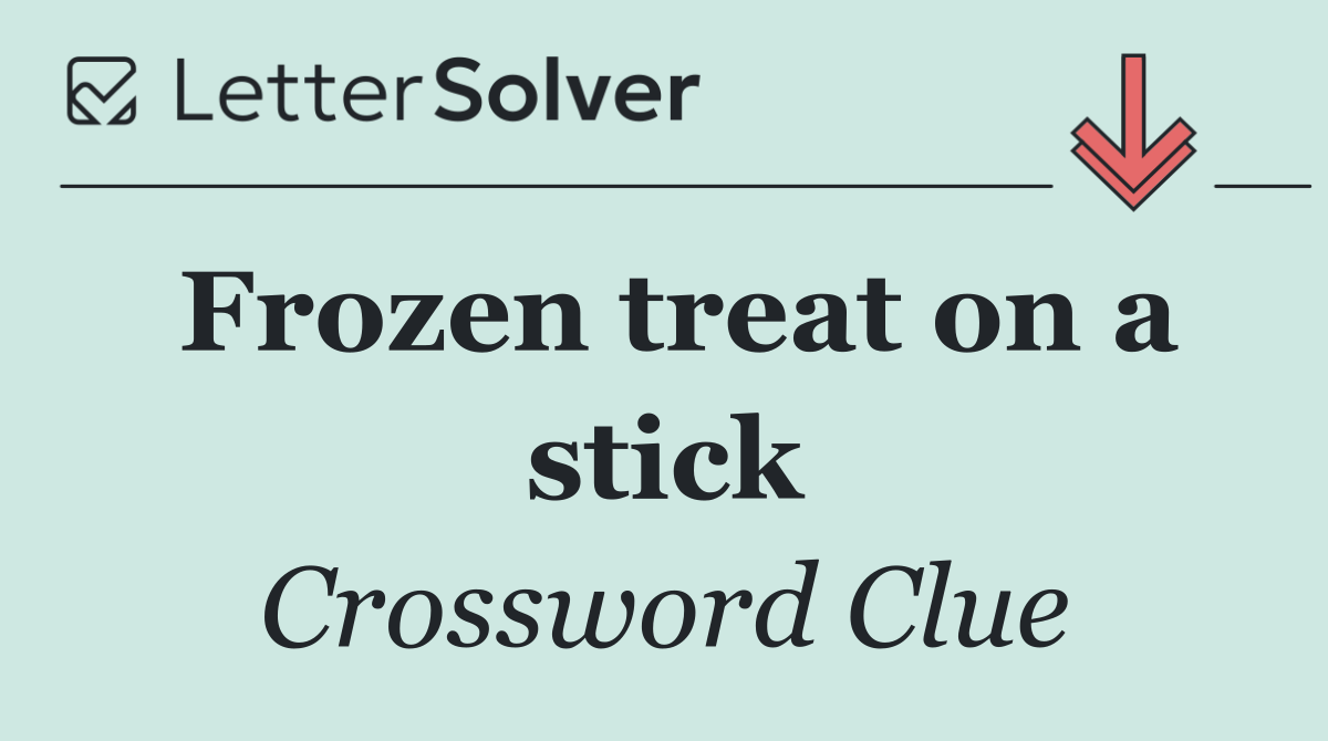 Frozen treat on a stick