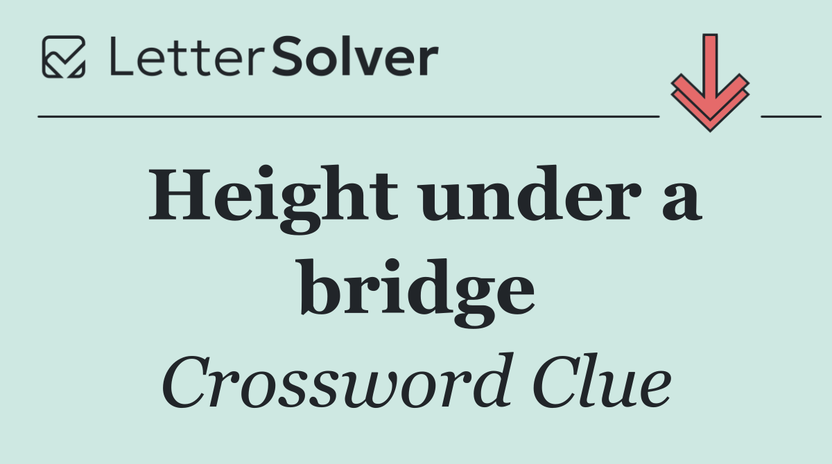 Height under a bridge