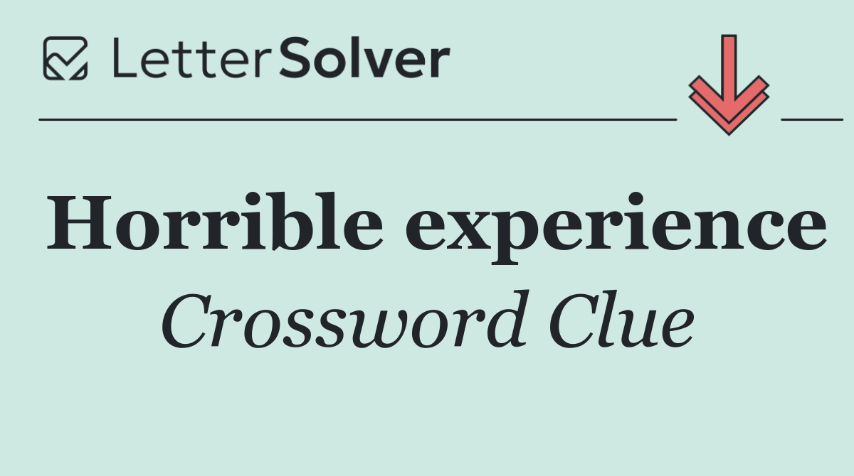 Horrible experience