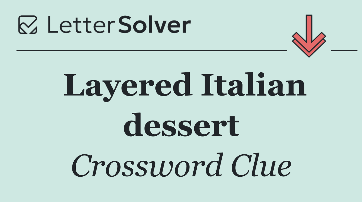Layered Italian dessert