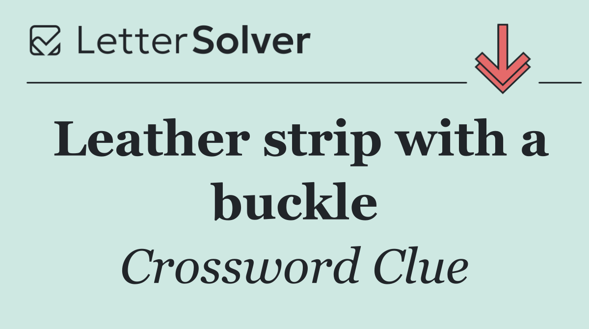 Leather strip with a buckle