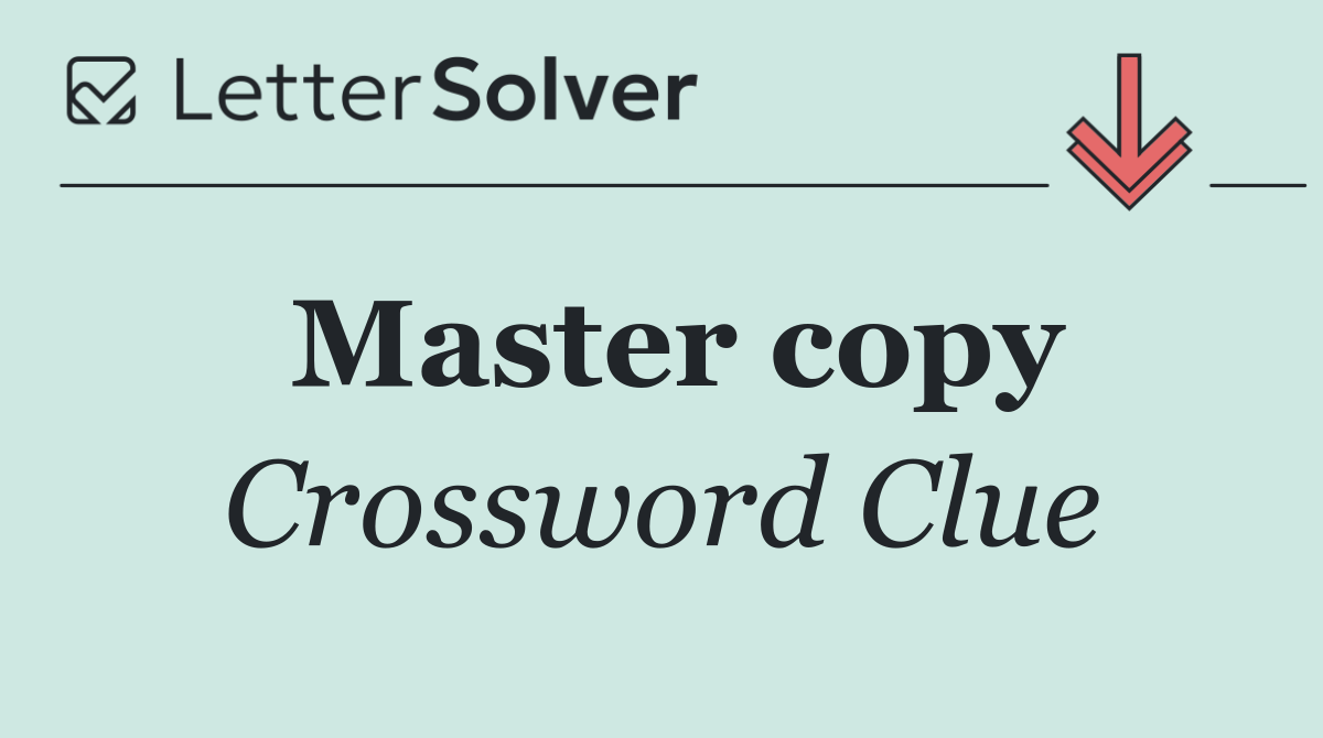 Master copy