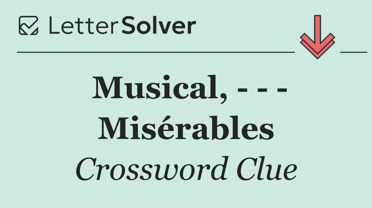 Musical,       Misérables