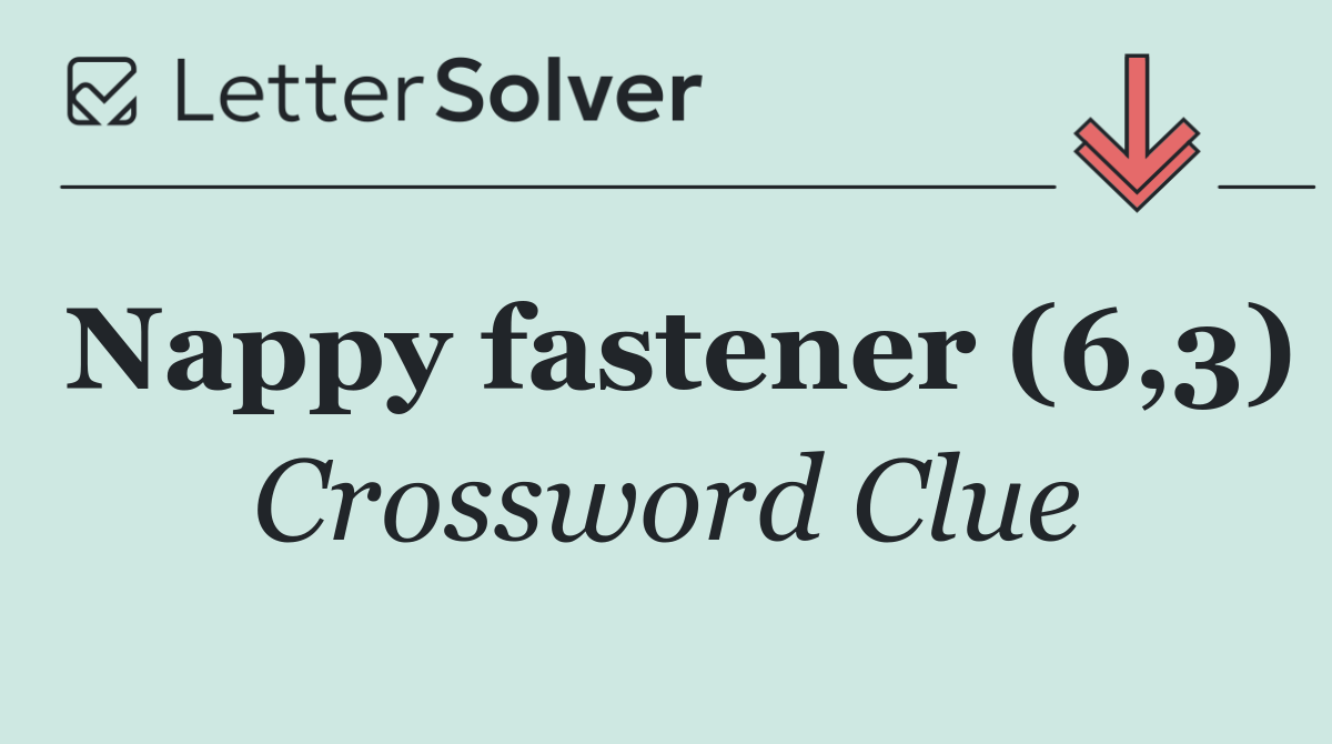 Nappy fastener (6,3)