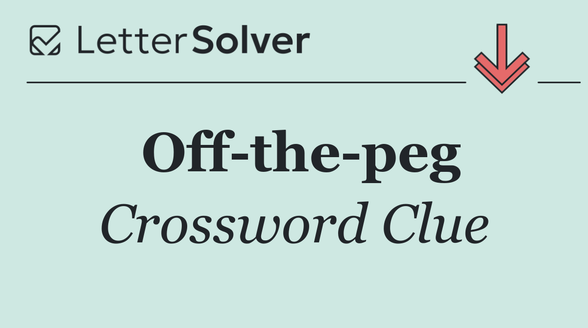 Off the peg