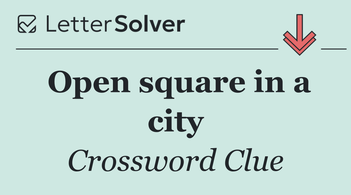 Open square in a city