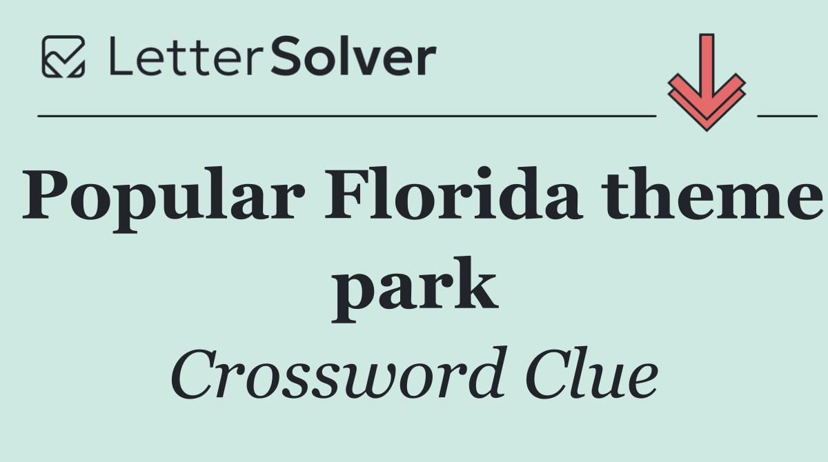 Popular Florida theme park