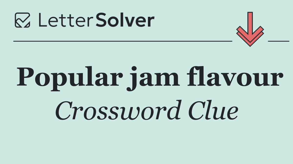 Popular jam flavour