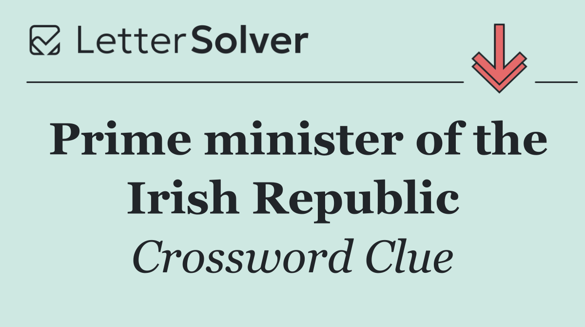 Prime minister of the Irish Republic