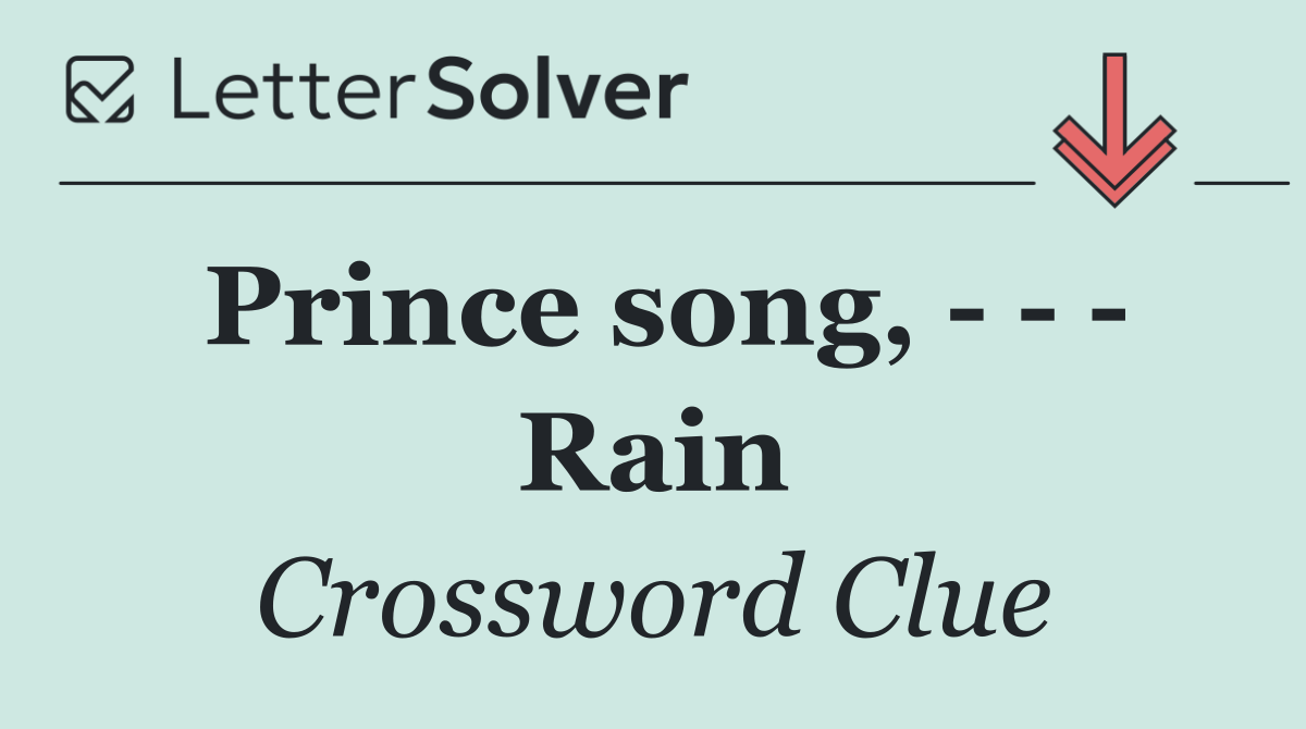 Prince song,       Rain