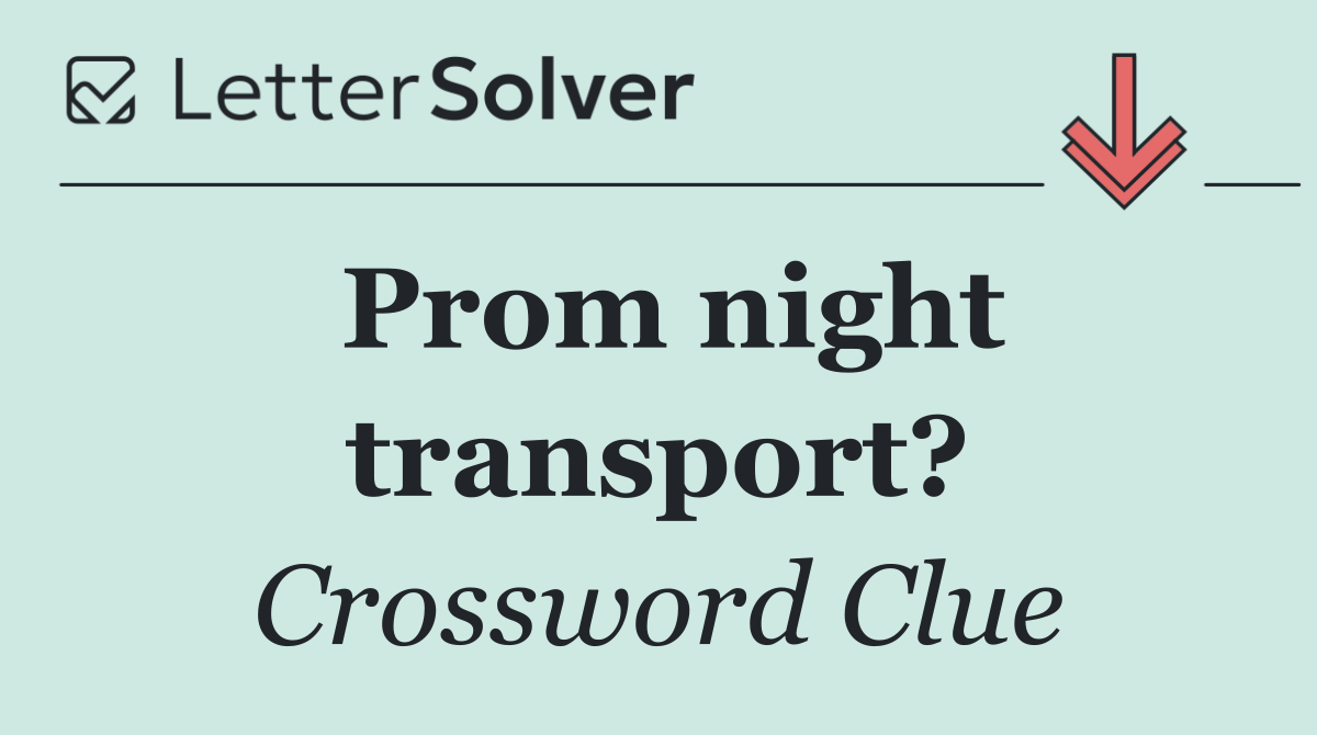 Prom night transport?