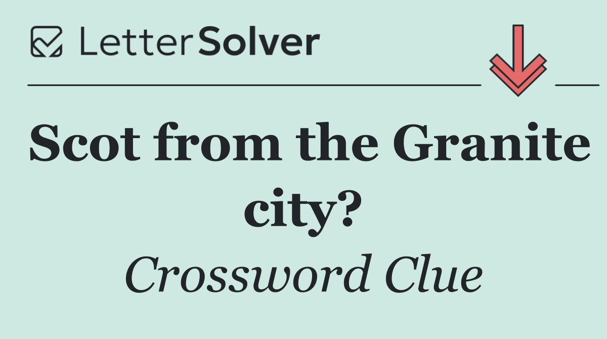 Scot from the Granite city?