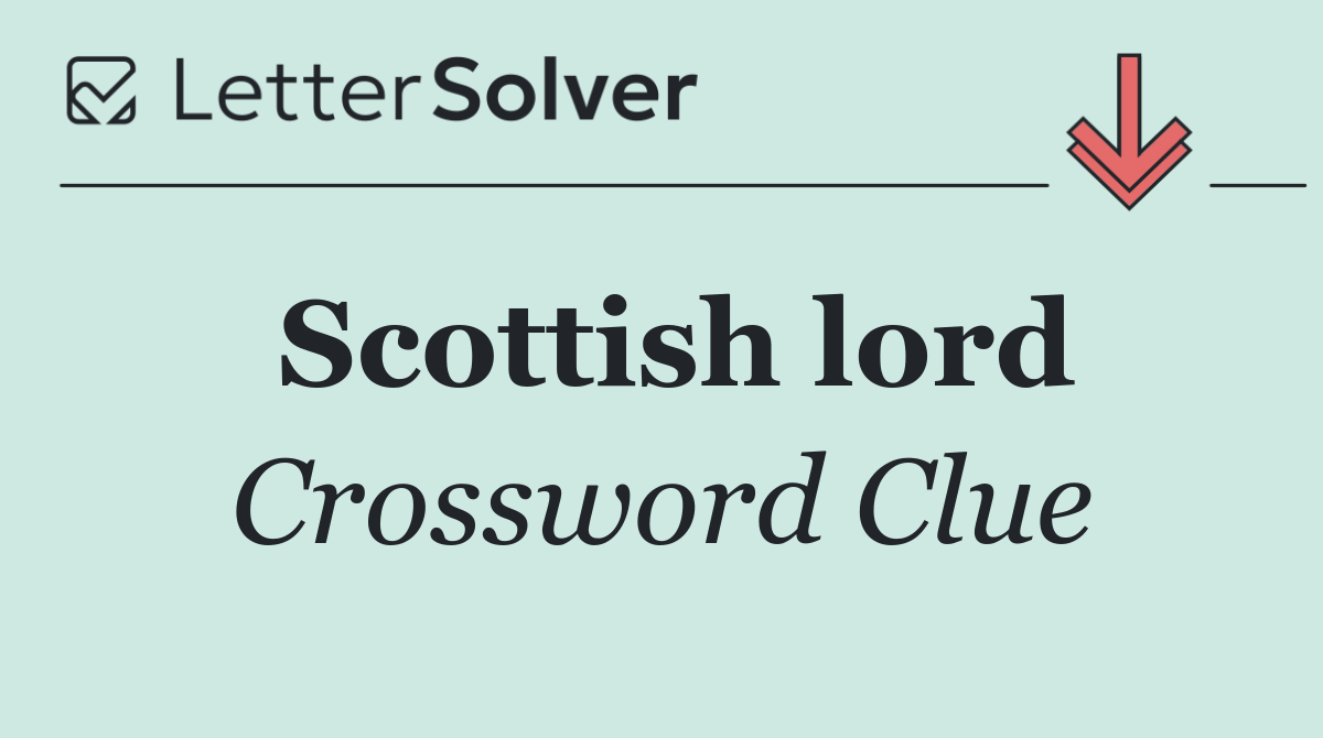 Scottish lord