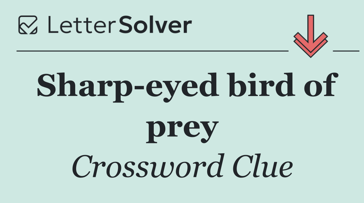 Sharp eyed bird of prey