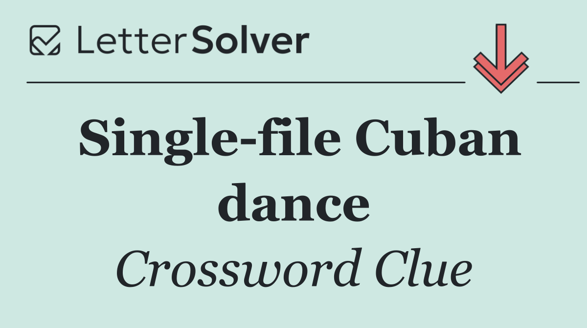 Single file Cuban dance