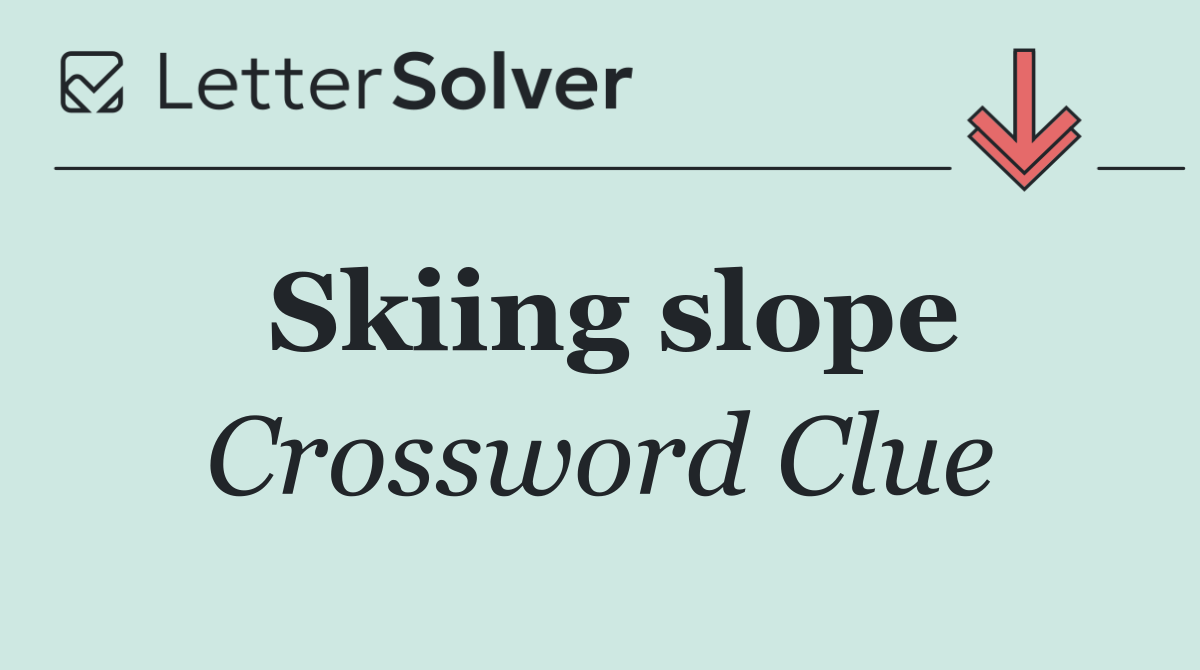 Skiing slope