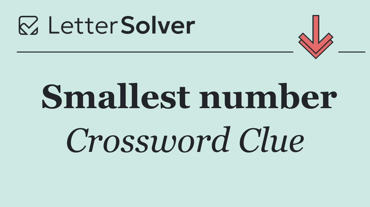 Smallest number