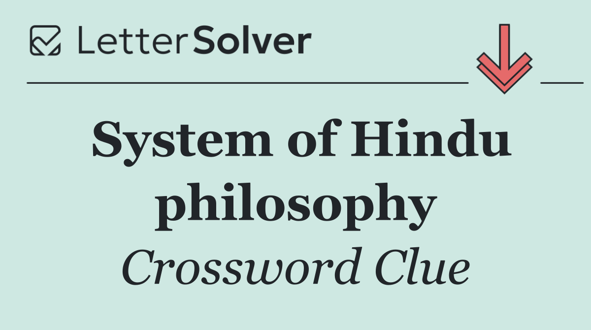 System of Hindu philosophy