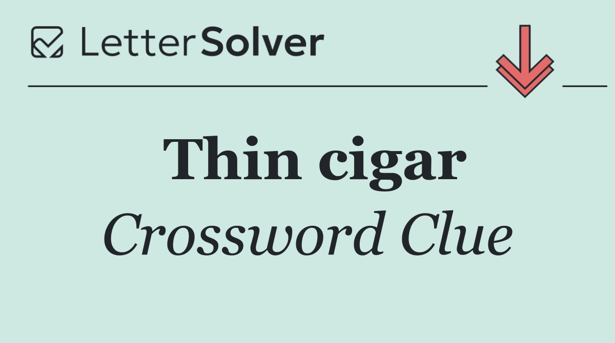 Thin cigar