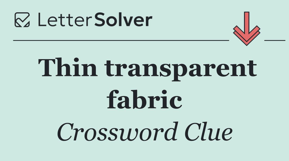 Thin transparent fabric