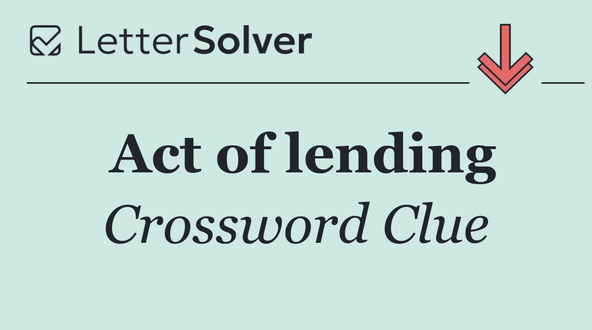 Act of lending