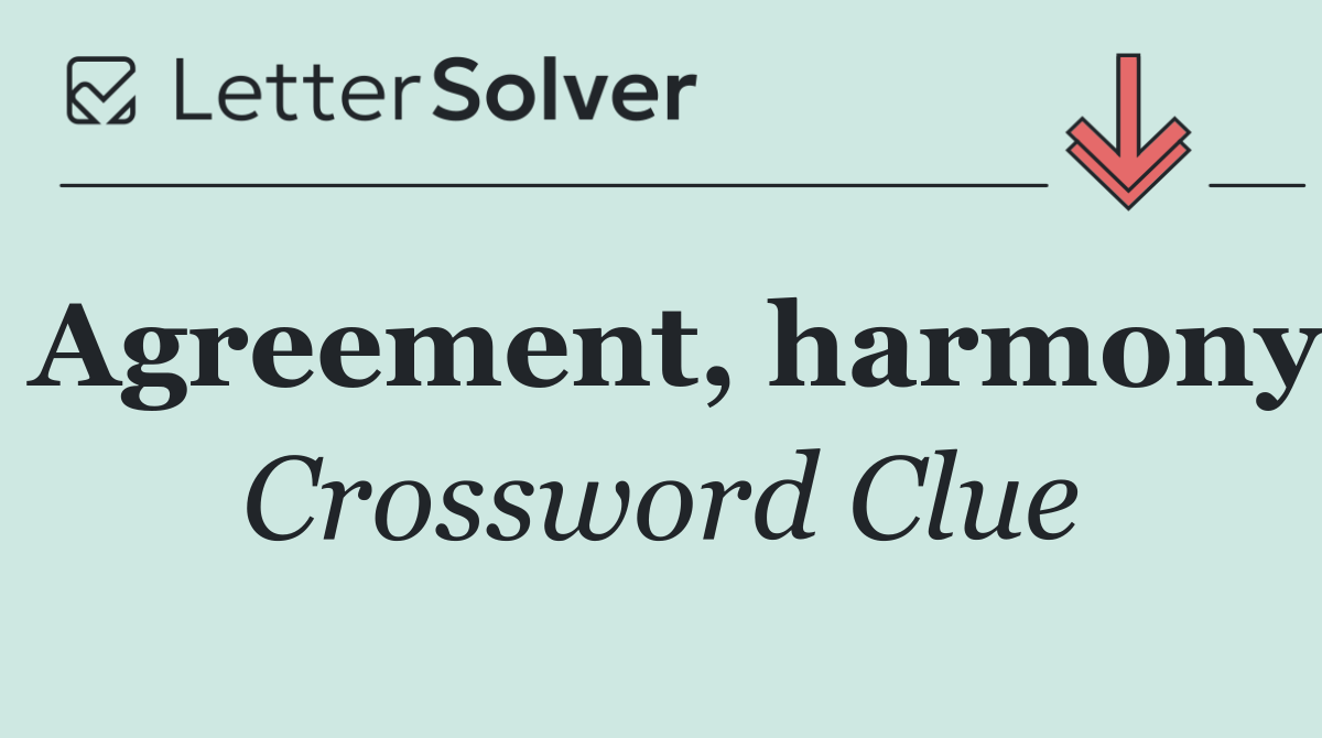 Agreement, harmony