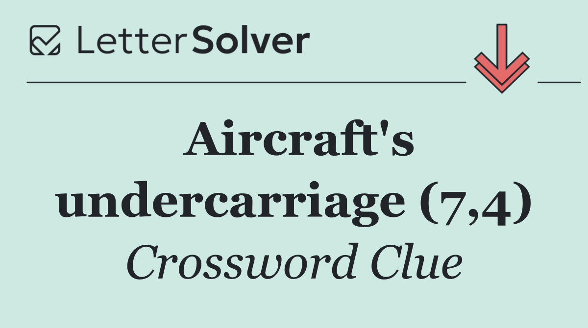 Aircraft's undercarriage (7,4)