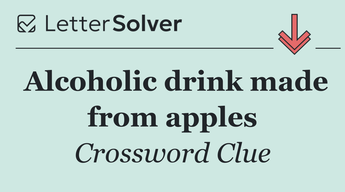 Alcoholic drink made from apples