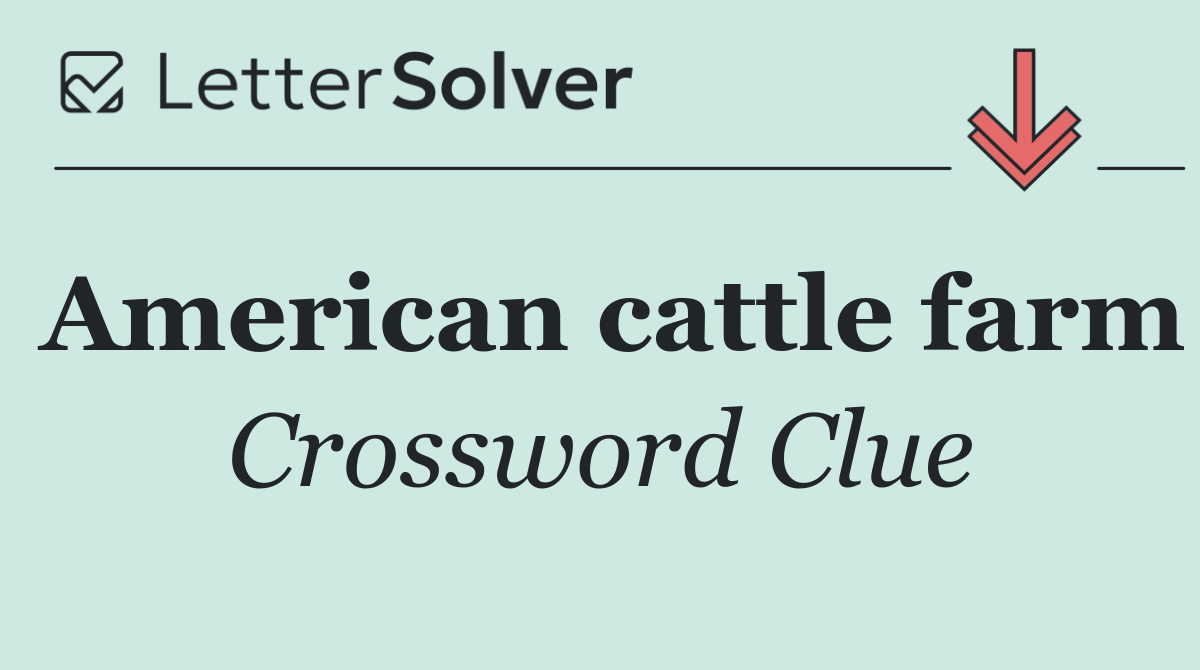 American cattle farm