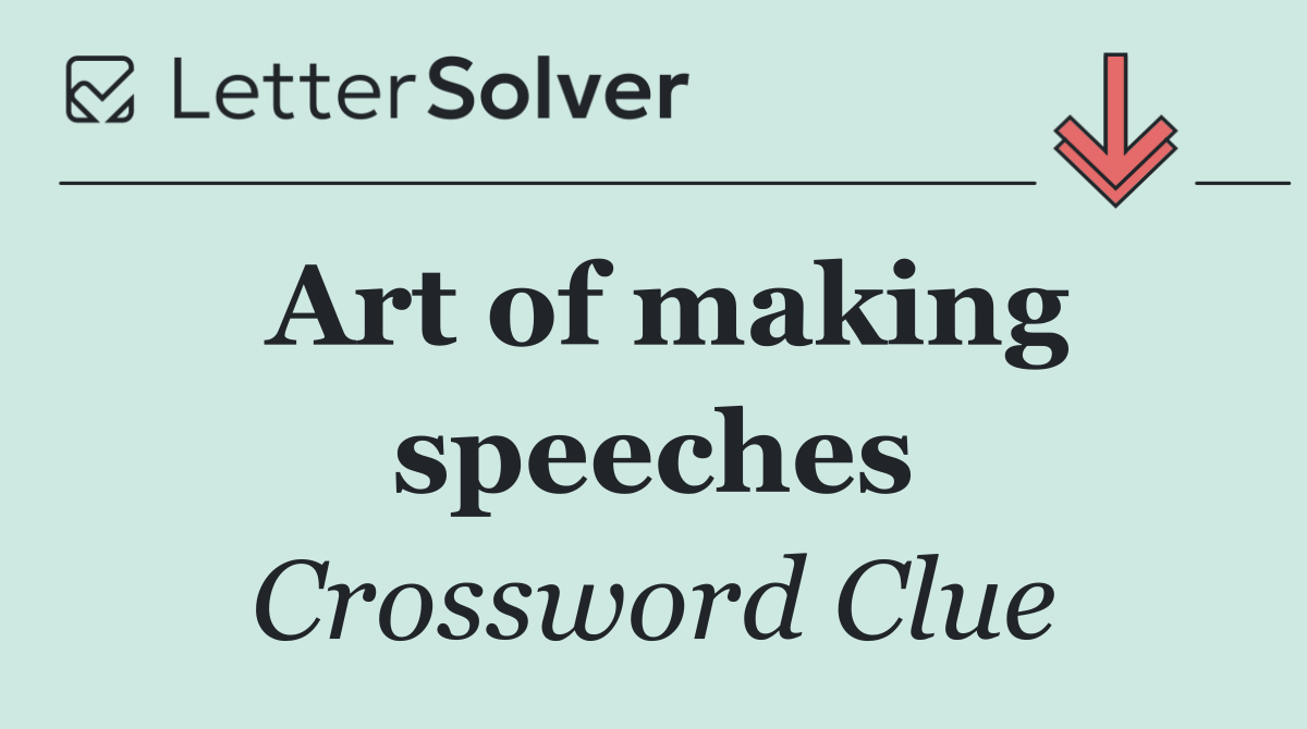 Art of making speeches