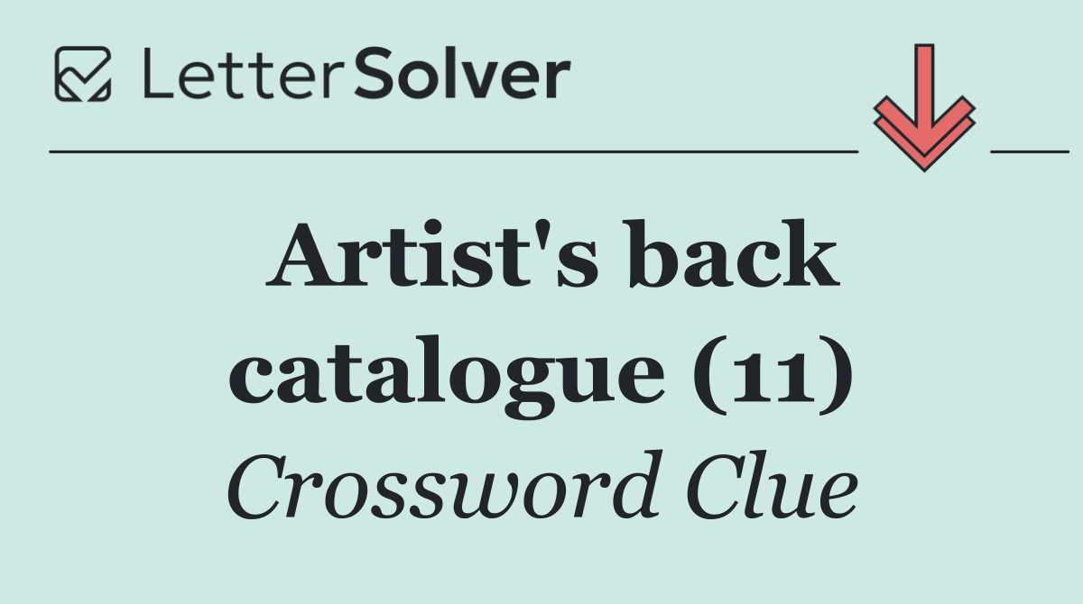 Artist's back catalogue (11)