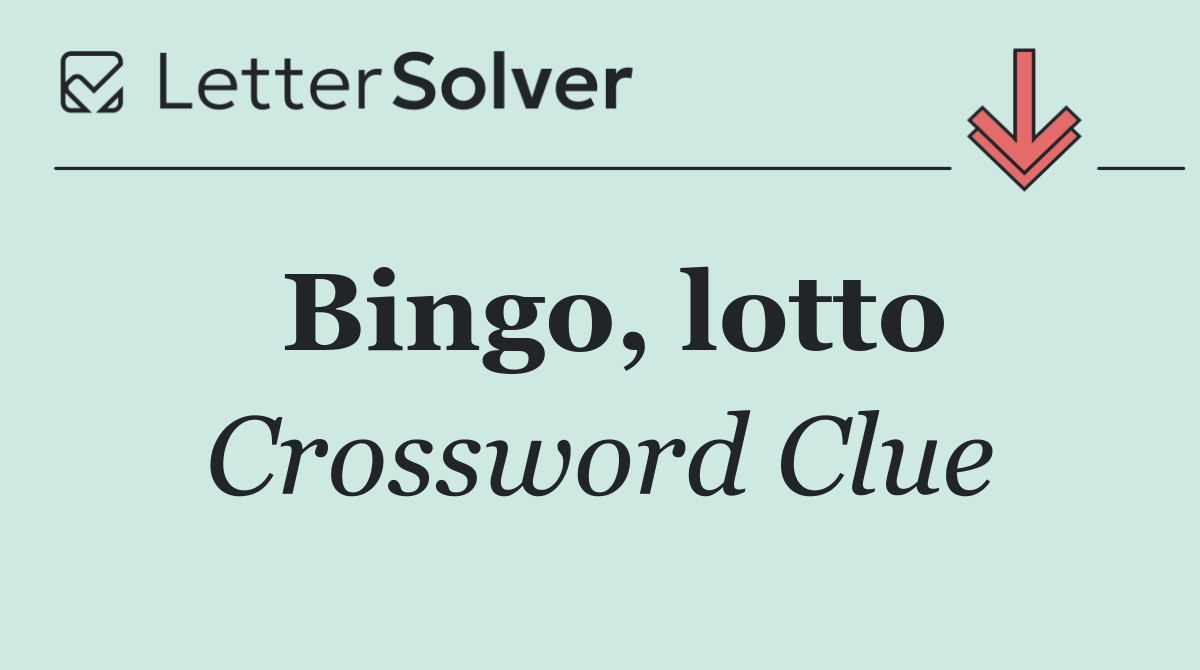 Bingo, lotto