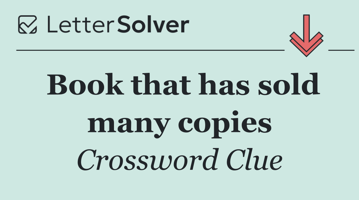 Book that has sold many copies