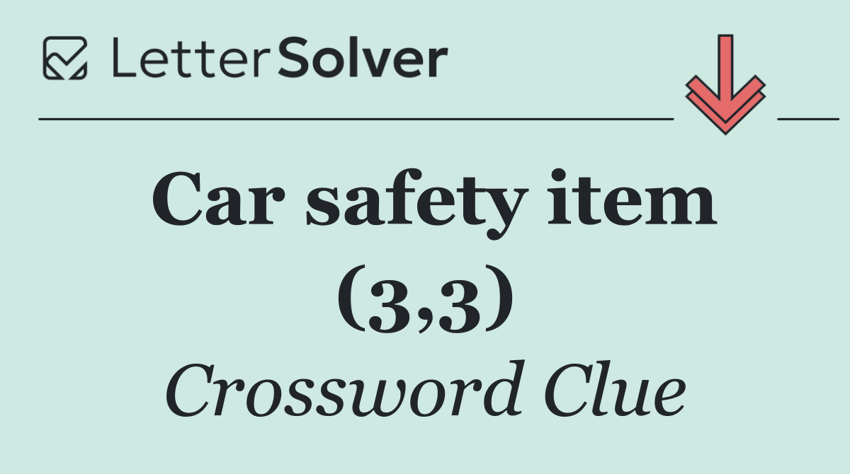 Car safety item (3,3)
