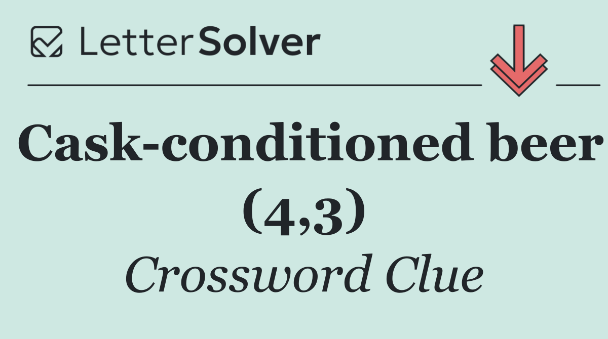Cask conditioned beer (4,3)