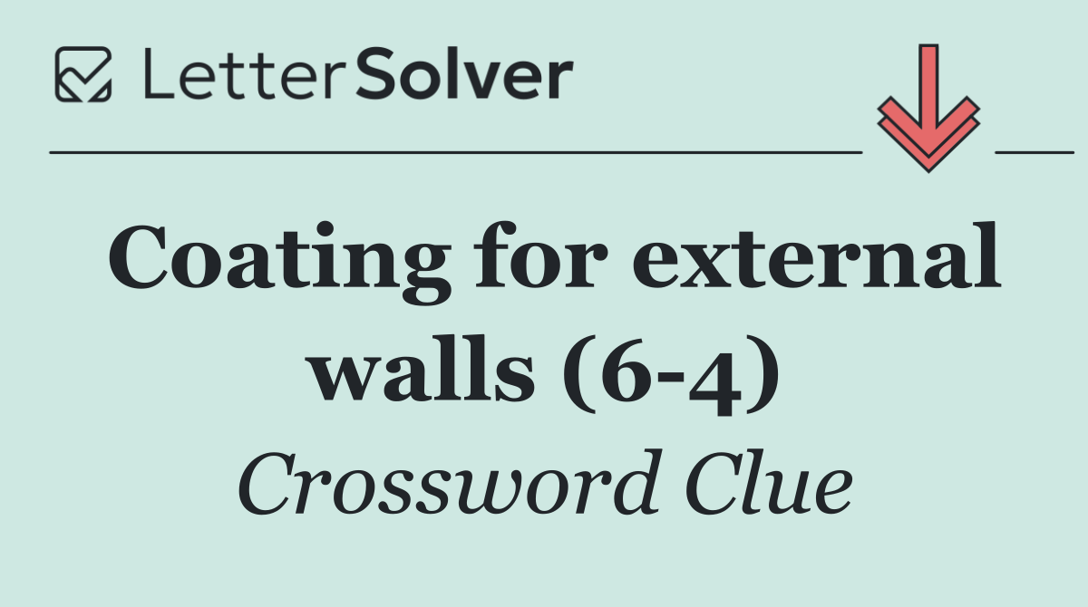 Coating for external walls (6 4)