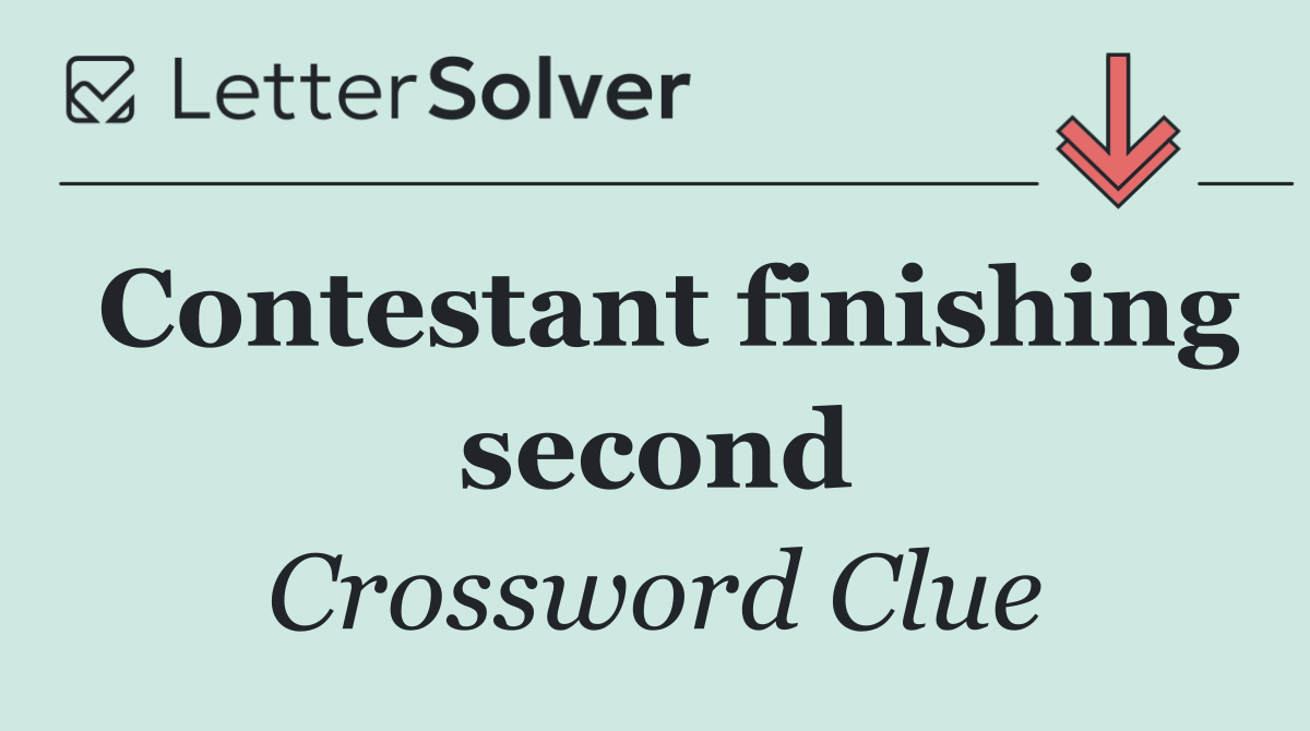 Contestant finishing second