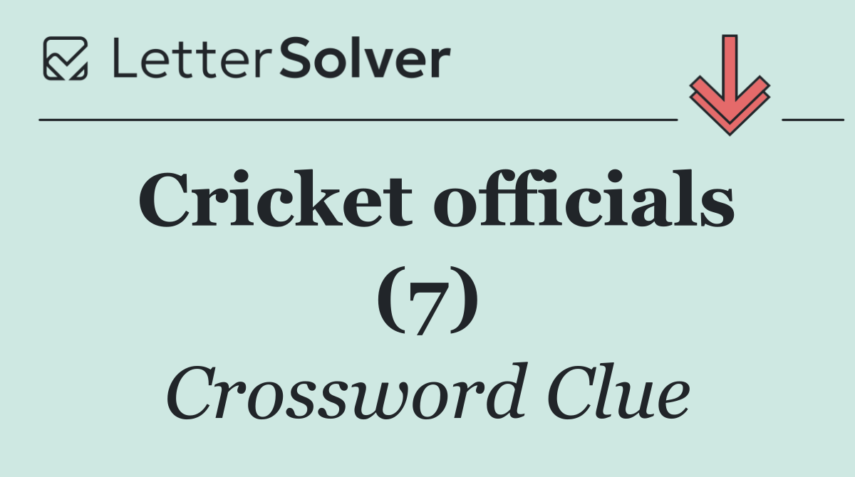 Cricket officials (7)