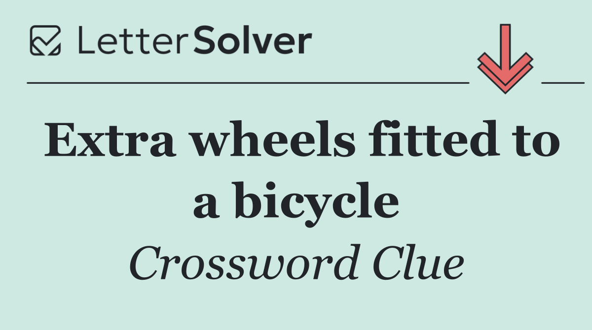 Extra wheels fitted to a bicycle