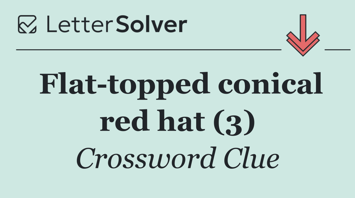 Flat topped conical red hat (3)