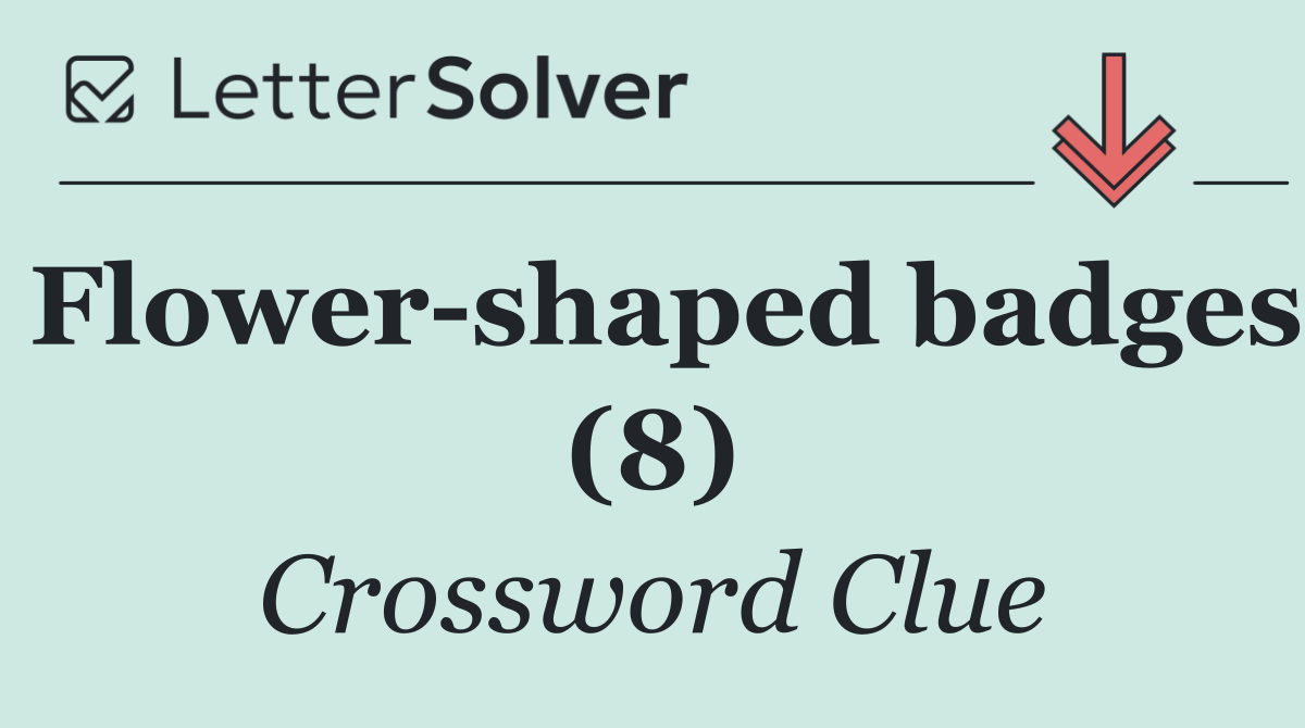 Flower shaped badges (8)