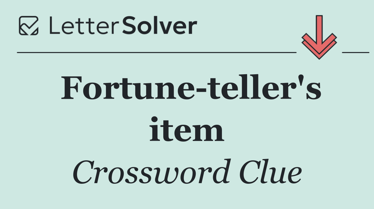 Fortune teller's item